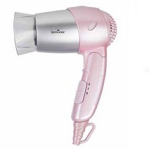 숙씨네 퀸센스 접이식 미니 헤어 드라이어 드라이기 핑크, 퀸센스 미니드라이기 핑크