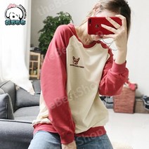 개플룩 강아지 커플룩 강아지옷 시밀러룩 커플옷, 주인 루즈핏, 마스터 레드