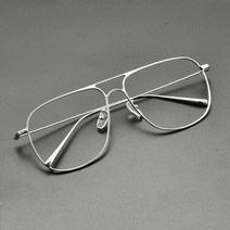 반뿔테 실루엣 하은테 안경 빈티지 순수 티타늄 남자 파일럿 옵티컬