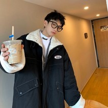 대장패딩 양모 남성 재킷 특대 패션 따뜻한 파카 두꺼운 겨울 새로운 남성 패딩 코트 턴