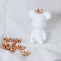 몰드몰 [로즈골드] (3개-1set) 왕관파츠 _ 골드크라운 데코장식 골드왕관 장식 데코 석고방향제데코 베어브릭데코