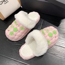 귀여운 짱구 시나모롤 그로밋 디자인 부드러운 층간소음 방지 슬리퍼 실내화 사무실 거실 실내 털 보온 겨울 여름 거실화 커스텀 기능성, AZ + 250-255