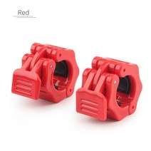 멸치탈출 부상방지 1 쌍 작은 바벨 잠금 25mm 바벨 칼라 클립 덤벨 버클 클램프 바, 빨간색