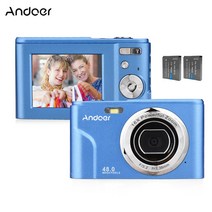 Andoer 48MP IPS패널 디지털 카메라 1080P, 짙푸른