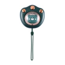 USB 충전식 휴대용 미니 핸드 워머 고양이 발 보조베터리 겨울 따뜻한 히터 손 따뜻하게 손난로 핫팩 핸드, green_2400 Mah