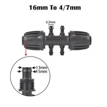 나사 가공기 파이프 호스 압착기 배관 16mm 1/2 ''PE 파이프 커넥터 스플리터 티 커플링 나사산 잠, 01 A_01 1Pc