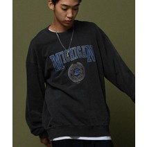 TRAVEL 미시간 울버린 피그먼트 스웨트셔츠 블랙 차콜 MICHIGAN WOLVERINE PIGMENT SWEATSHIRT BLACK CHARCOAL