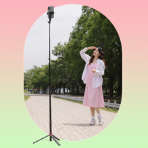 스틸덕 155cm 최고봉 셀카봉 삼각대 올인원 블루투스, 스틸덕 최고점 셀카봉