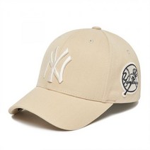 MLB 서클 커브캡 NY Beige