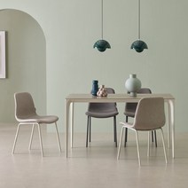 한샘 도노 새틴글래스 엣지 4인 식탁세트 (슬림의자4 포함), A형: 크림화이트, B형: 웜그레이, A형: 베이지(D)