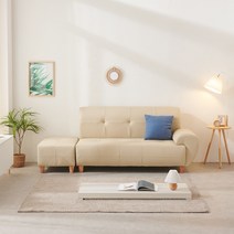 서광퍼니처 로엠 라텍스 3인용쇼파 소파 스툴세트 sk, 로엠 크림베이지/착석시 왼팔/스툴포함/원형원목다리