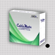 케이블메이트 CAT6 UTP 100M 그레이 단선 랜케이블 랜선 제작용, cat6 utp 100m 블랙, 1개