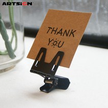 아트사인 쇼클립3983 경첩네임택 검정/메모꽂이/알림판/안내판/가격표/알림판/POP집게/POP클립, 3983 1개입