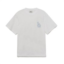 MLB 베이직 메가로고 오버핏 반팔 티셔츠 LA White 262282