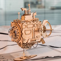 [무료배송][영문판] 로보타임 오르골 ROBOTIME DIY STEAMPUNK MUSIC BOX AM680 Submarine 잠수함