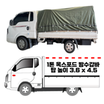 1톤 옥스포드 방수 갑바 화물차용품 트럭용품 방수천막 방수포 호로 호루, 1개