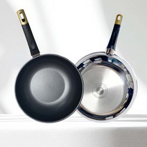 [코코베네]블랙 샤인 스텐 인덕션 & 가스 통3중 궁중팬(웍)30cm, 궁중팬(웍) 30cm, 1개