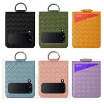 FINETECH 링 SM-F721 지플립 플립 가죽케이스 제트플립 포켓 갤럭시Z플립4 0WACD956, 1개, 피치에코