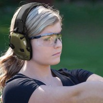 사격장 폭파 헤드셋 청력 보호 노이즈 캔슬링 귀마개, 밀리터리 그린