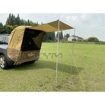 트럭 텐트 태양 쉼터 SUV 자동 캐노피 휴대용 캠핑 트레일러 옥상 자동차 천막 야외, [02] Without rod black