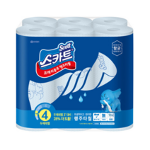 항균 프레쉬블루 행주타올 72매6롤x2팩/휴지, 6롤, 2개