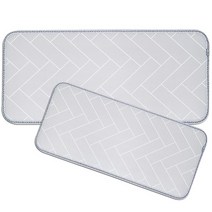 제로벨 말랑 폭 50cm 주방 싱크 매트 발매트 홈 키친 거실 현관 욕실 다용도매트, 헤링본 회색