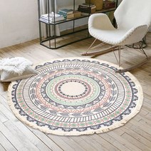 120cm 린넨 사계절카페트 러그 보헤미안