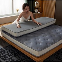 침대 이불 패드 VESCOVO 렌탈 룸 폼 더블 Matras 스티치 라텍스 매트리스 토퍼 맞춤 제작, [01] 45cm thickness, [07] 180x200cm71x79in, [08] as picture