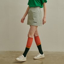 날씬한 골프스커트 코디 반장 양말 투톤 골프니삭스, 블랙