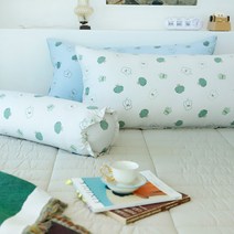 국내 제작 캐릭터 프린팅 마이크로 원단 바디 필로우 등쿠션 2컬러 침구 베개, 등쿠션-블루