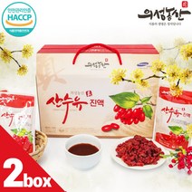 최근생산 의성농산 산수유진액 80ml 30팩 2박스 2월분 의성산수유추출액90% 국내산벌꿀10% 건강즙 선물