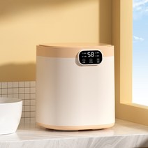 미니 세탁기 아기세탁기 소형 자동 7L 속옷 양말 아기옷 빨래 탈수 손빨래 대용, 크림옐로우