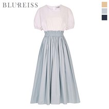 블루레이스 블루레이스 배색퍼프플레어원피스_B3M1OP3931