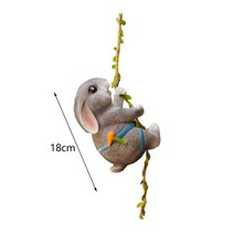정원조형물 창의적인 다람쥐 입상 펜던트 마당 마이크로 조경 장식 야외 동상, 7.Rabbit Gray