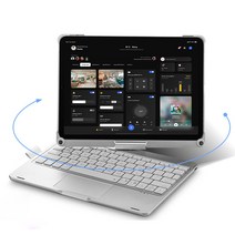 아이패드 터치패드 백라이트 키보드 한글 각인 프로1/2/3/4세대 7/8/9세대 에어4/5, 실버, 12.9인치(프로3/4/5세대)