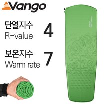 VANGO 반고 트렉 숏 컴팩트 스탠다드 롱 매트리스 자충매트 에어매트, 트렉 컴팩트(3cm) 파미르 그린