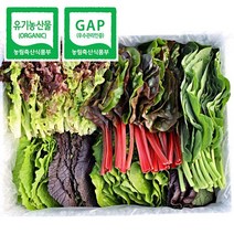 [자연마을] 친환경인증 유기농 당일수확 모듬 쌈 야채 샐러드 상추 모듬쌈 600g 1kg, 1개