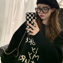 입미 루즈핏 긴팔 니트 여성 맨투맨