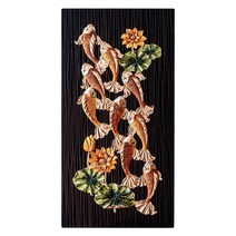 비단 잉어 부조액자 40*80, 비단 잉어 부조액자 40×80