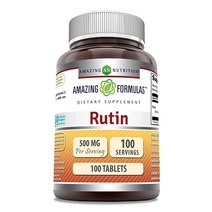 Amazing Formulas Rutin 500mg | GMO 프리 글루텐 미국 제조, 100개(1팩)