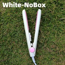 휴대용고데기 미니 슬림 헤어 고데기 3 in 1 Hair Iron 고품질 플랫 언 스트레이트 닝 핫 빗 전문 너 & 컬링 스타일링 도구, 화이트-NoBox_영국