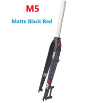 자전거 포크 충격 흡수 Mosso 포크 M5L M6 M3 MTB 자전거 26 27.5 29er 도로 v 브레이크 프론트 콘 광택 매, 01 M5 Matte Black-Red