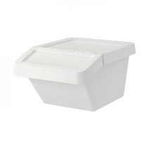 이케아 SORTERA 소르테라 분리수거함+뚜껑 37L/수납함/정리함, 화이트_902.558.98