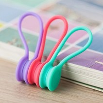 [PM] 자석 고정식 케이블타이 6P세트 전선정리 밴드, 랜덤혼합6P