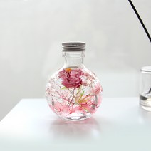 더봄 하바리움 써클보틀 프리저브드플라워, 데이지&핑크오렌지페파베리