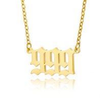 야구선수목걸이 야구목걸이 럭키 엔젤 번호 목걸이 골드 컬러 111 222 333 444 555 666 777 888 999 펜던트, 09 999