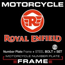 로얄 엔필드 바이크 번호판가드+스틸볼트- MFMC11- ROYAL ENFIELD 3 LINE + BOLT 미니에프, D02
