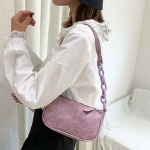뱀피숄더미니백 비비드 와니 체인 미니 숄더백 파우치