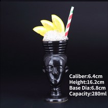 선물용 하와이 세라믹 티키 머그잔 크리에이티브 칵테일 컵 이스터 섬 할로윈 선물 바 도구, 280ml_701-800ml