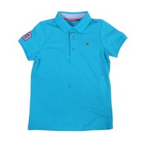 ASK 주니어 전략 국기 요꼬에리 티셔츠(JU2ZTN241UU/터쿼이즈)